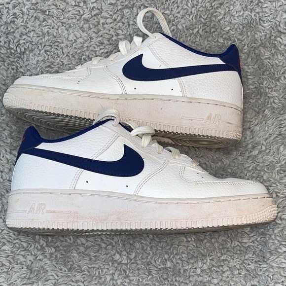 Nike Air Force 1 Low White Navy Red Youth‎ Size 6Y CT3839 101 Sneakers - Picture 4 of 12